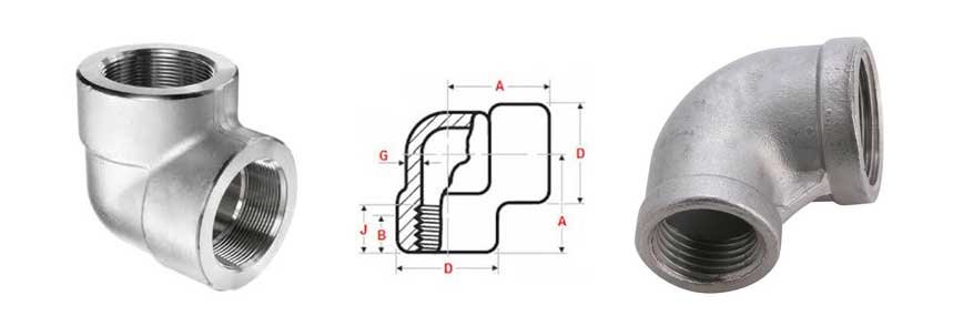 thumbnail image 2 of 1/2" 304 Stainless Steel 90° Elbow – Female Threaded Pipe Joint – DN15 2 of 2